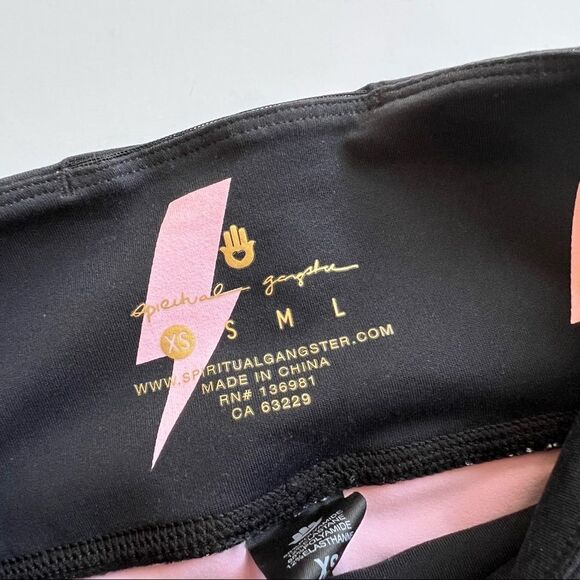 NWT Spiritual Gangster Essential High Waist Lightning Bolt Print Leggings XS - Picture 3 of 5